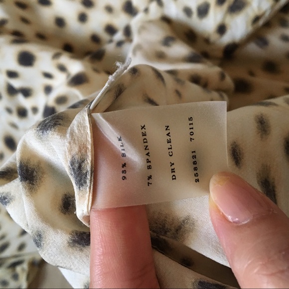 Ann Taylor silky animal print top - Picture 3 of 4